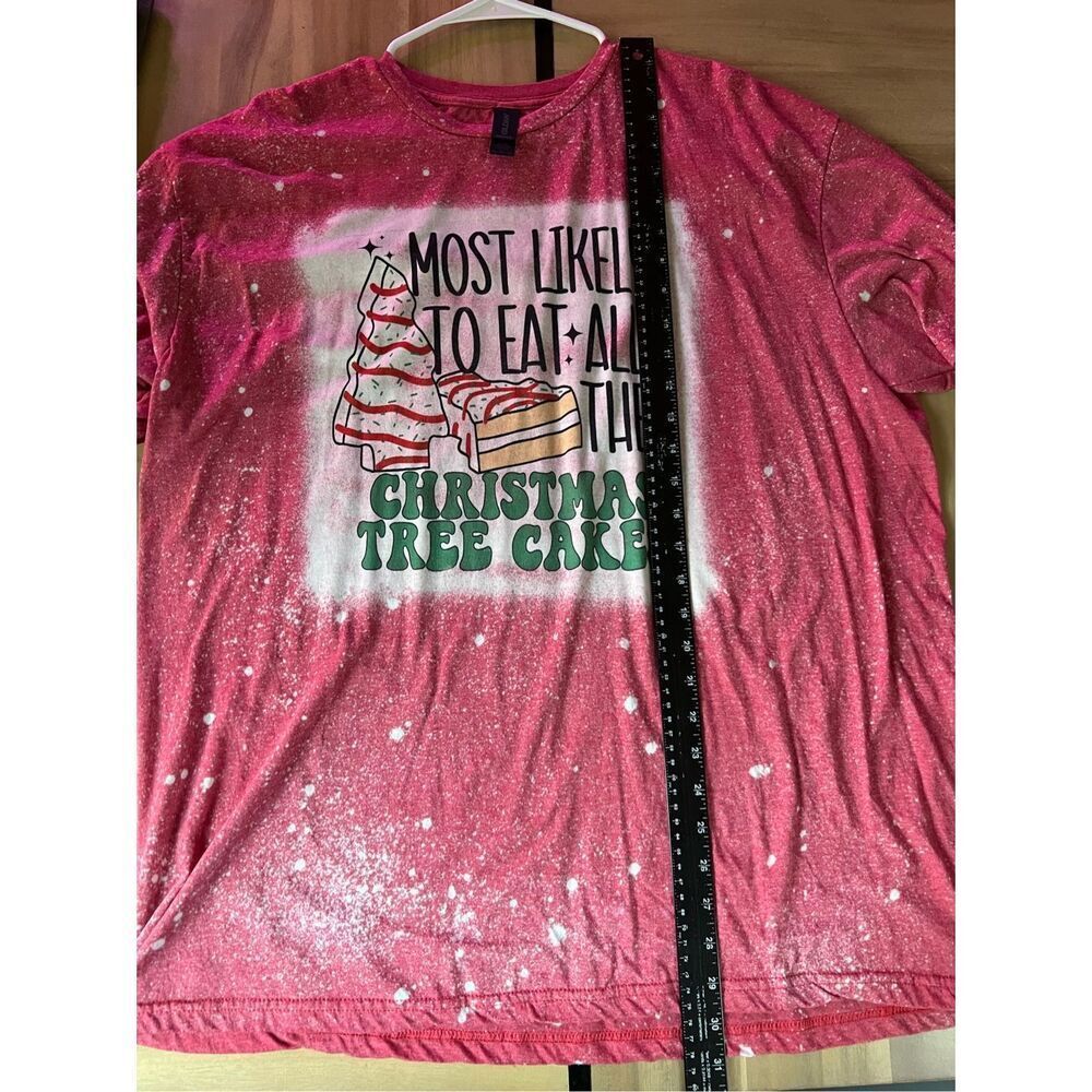 Most Likely To Eat All The‎ Christmas Tree Cakes Teacher Super Soft T-Shirt size - Picture 4 of 5